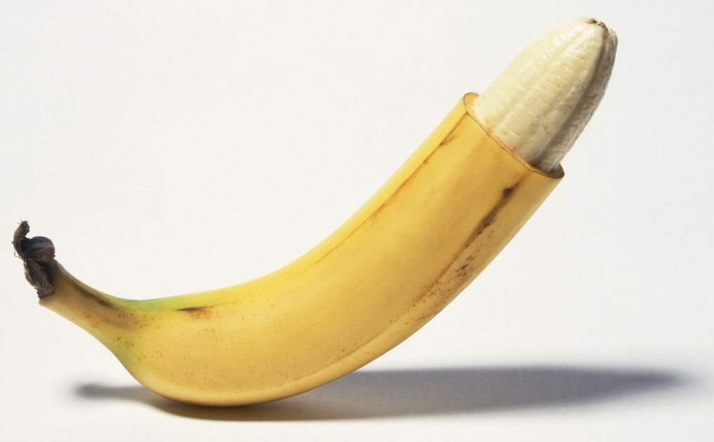 a banán a kakast és a megnagyobbodást utánozza